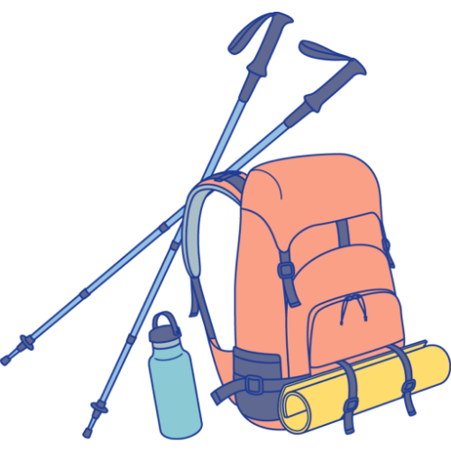 登山バッグのイラスト